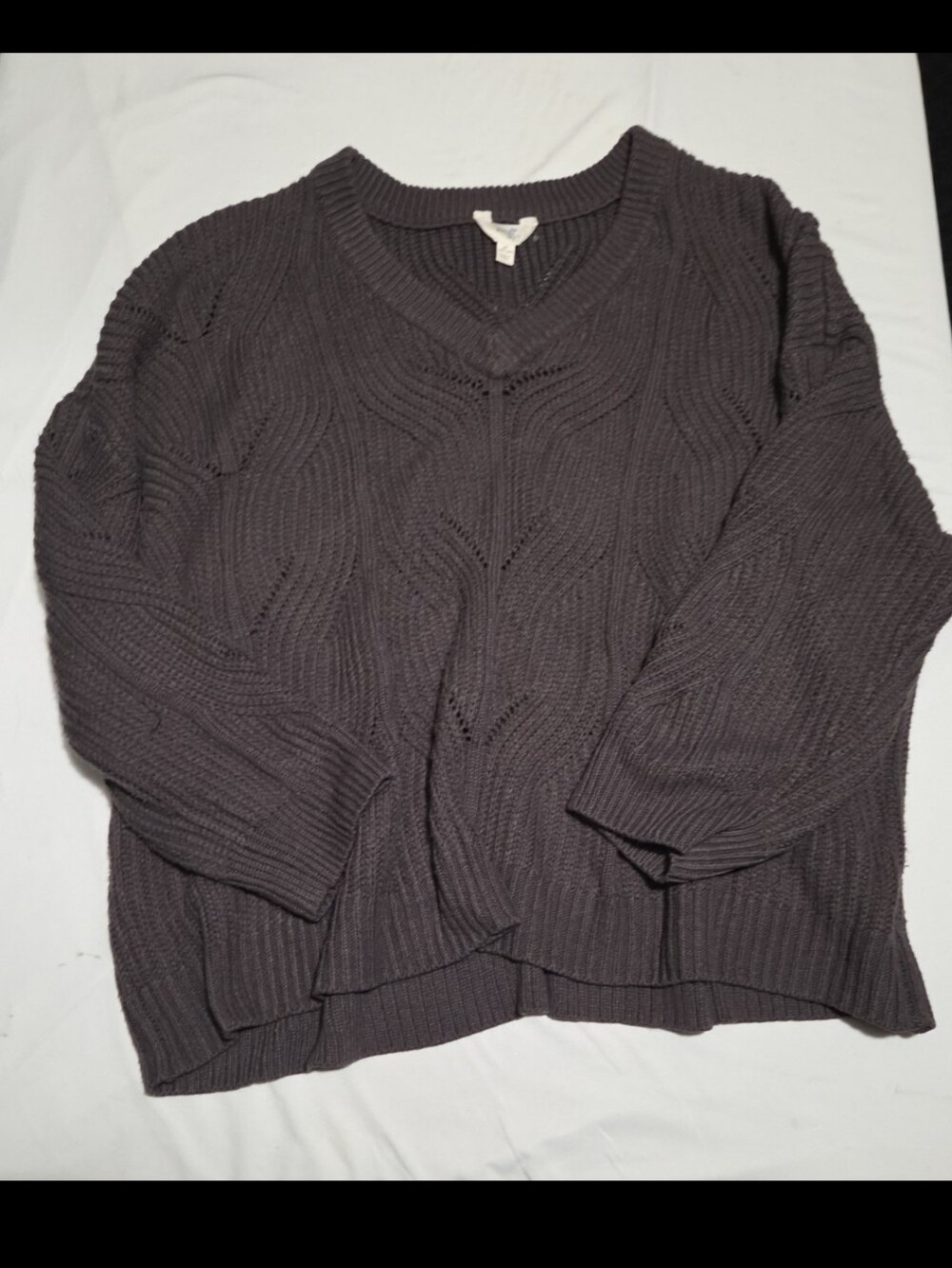 Terra & sky Women's 4X brown knit sweater #28